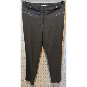 Calvin Klein Women's Dress Pants Size 8 Gray Slacks Zipper Pockets Business